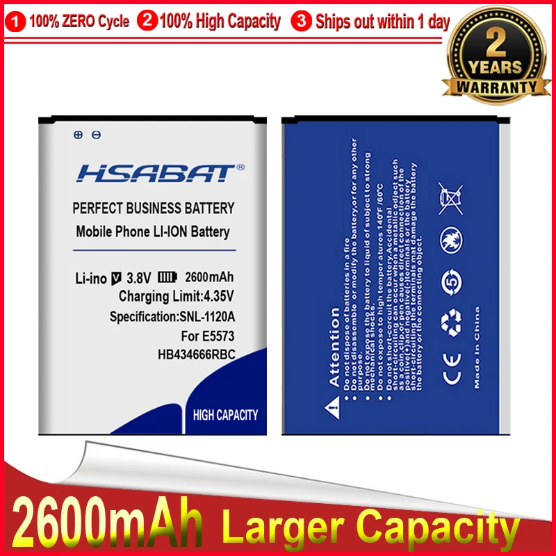 Аккумулятор HSABAT высокой емкости HB434666RBC для Huawei E5573 E5573S с емкостью 1 5 6 10