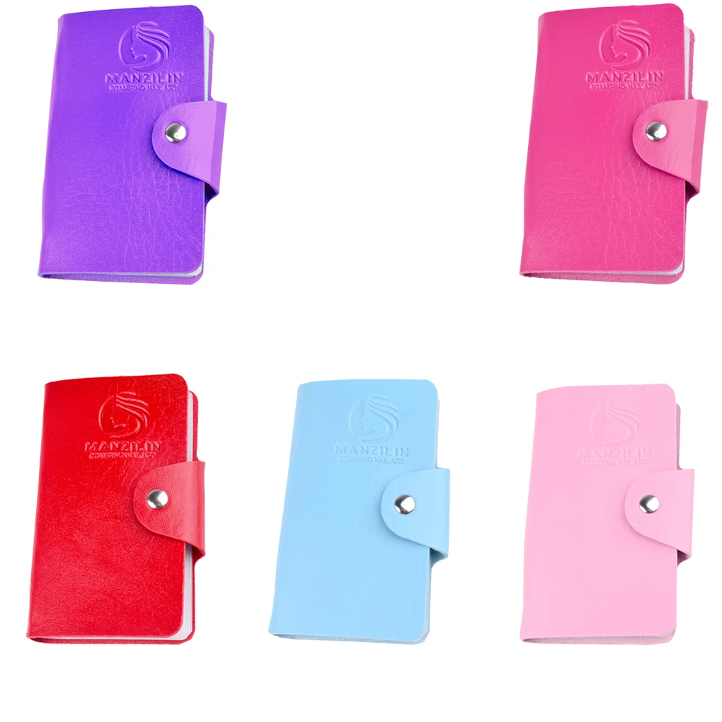 Синий ZOO24 слот для дизайна ногтей ПУ стемпер пластины стемпинга шаблона хранения