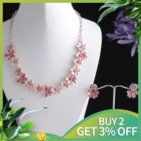 meicem women 2022 enamel necklace party womens trendy zinc alloy flower choker chain statement necklaces silver color jewelry