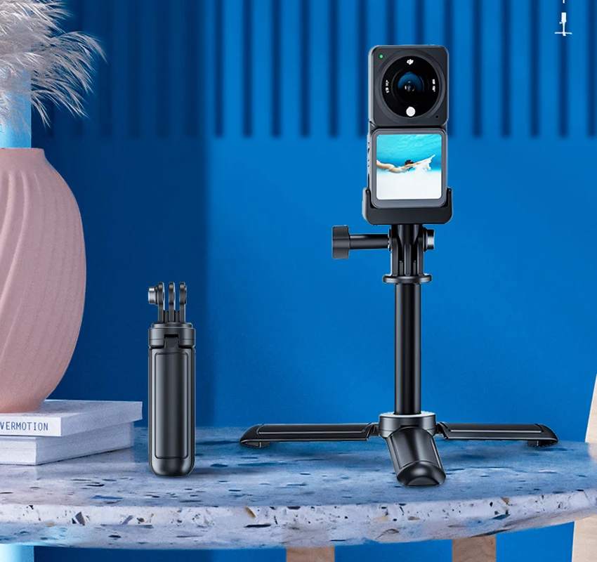 

Универсальный мини-штатив для селфи с винтом 1/4, регулируемый кронштейн из алюминиевого сплава для GoPro 10 9 8 7 6 DJI Action 2, аксессуары