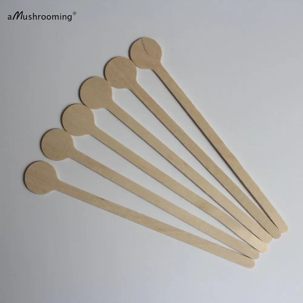 

Round Biodegradable Splinter Birch Wood Swizzle Cocktail Stirrers Company Holiday Party Beverage Stir Sticks Rustic Wedding Stir