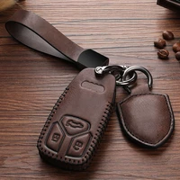 genuine leather car key cover for audi a4l key cover q5l a6l a3l q2l q3 a8l q7 a7 a5 high grade car bag buckle shell male