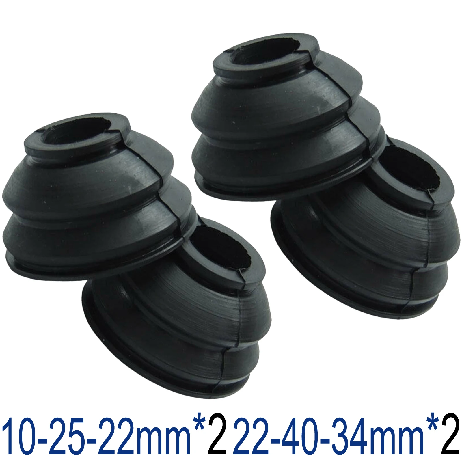 

2x 22-40-34MM With 2Pcs 10-25-22MM Car Suspension Steering Dust Boot Ball Joint Cover Track Turn Rod Linkage For Nissan Subaru
