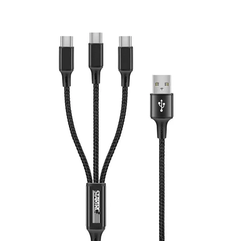 

1 For 3 Usb To Type-c Charging Cable For Dji Fpv Charge Remote Control Glasses Battery Charging Cable