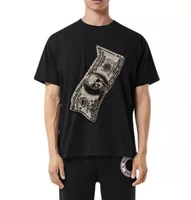 Europe style shirt men brand clothing high quality pure cotton male t-shirt Diamonds tshirt men tee shirts man Hot drill