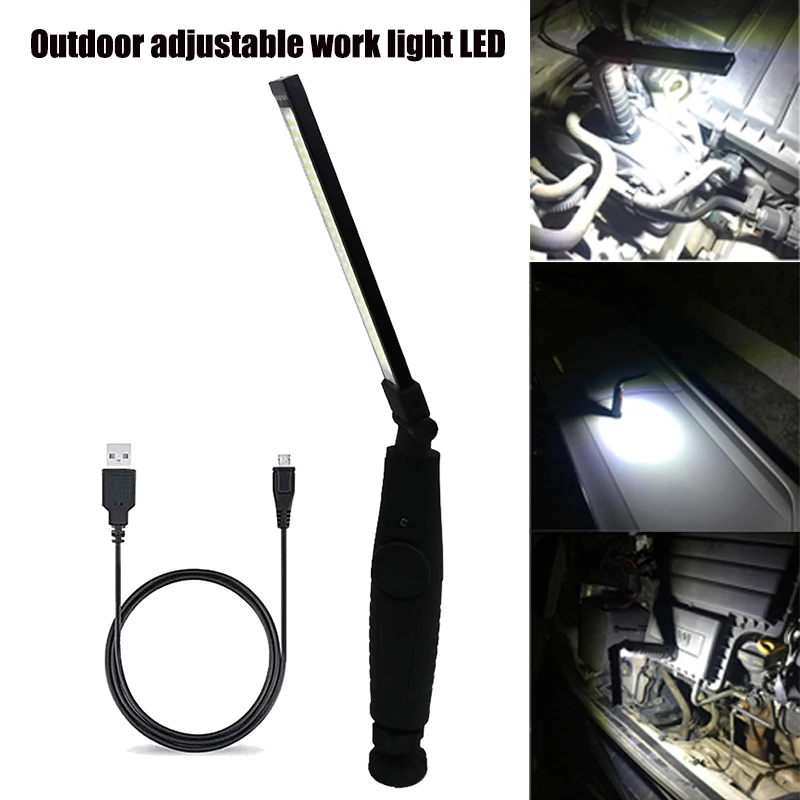 

Multifunction COB LED Work Light Car Repair Lamp Adjustbale USB Rechargeable Flashlight BHD2