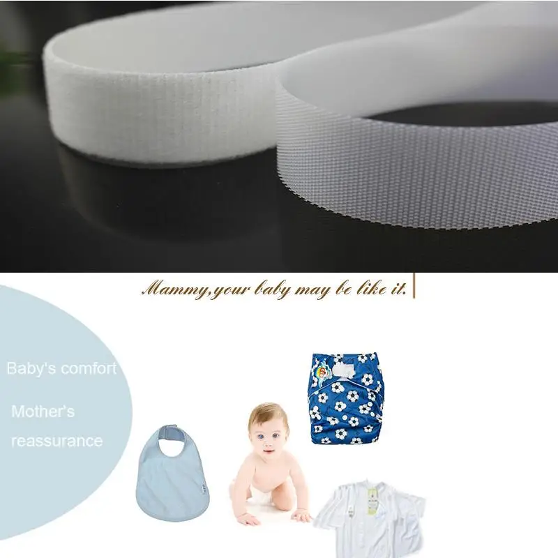 Клейкая крепежная лента для ребенка Белый Волшебный крючок и петля DIY мягкий