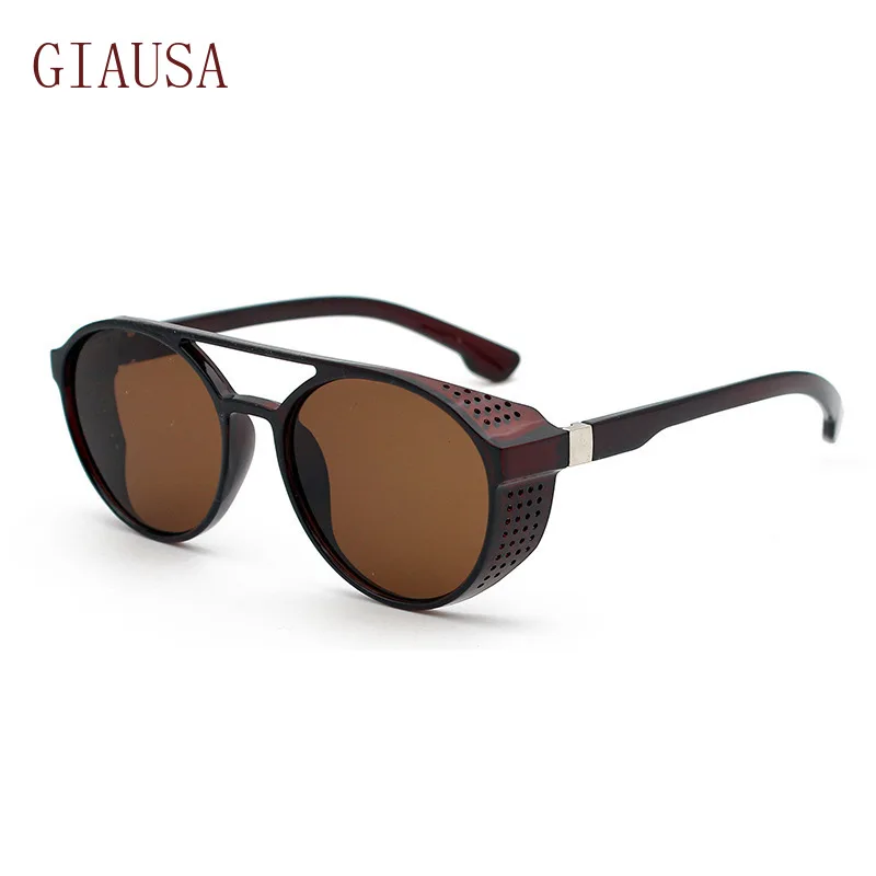 

GIAUSA European and American fashion trend new sunglasses punk Sunglasses round RETRO SUNGLASSES glasses luxury
