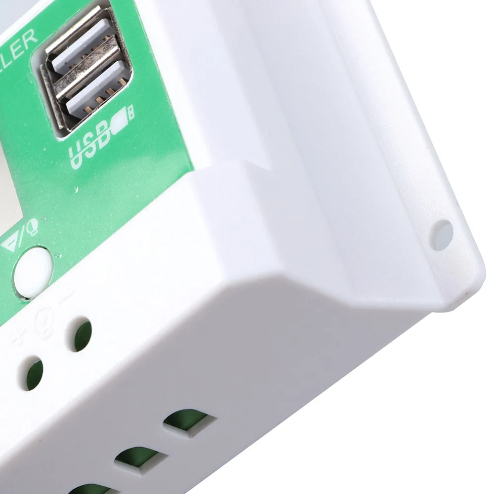ШИМ 30A/20A/10A двойной USB регулятор солнечной панели контроллер заряда 12/24 в ЖК