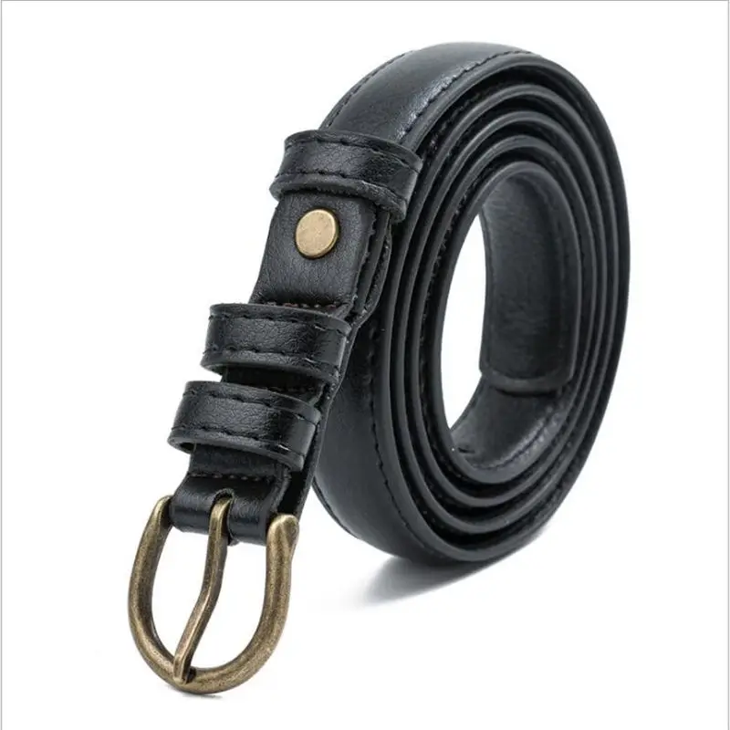 Корейская версия простого ремня женская Пряжка Золотая кнопка-застежка джинсы