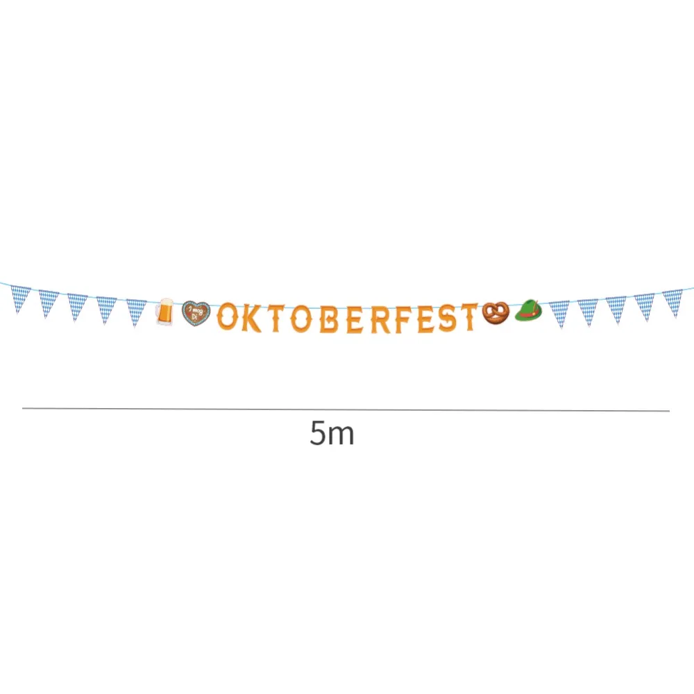 5 м Октоберфест большой плакат гирлянды из флажков Munich Beerfest Октоберфест пивной фестиваль вечерние поставки бумажный баннер