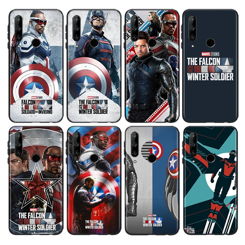 Силиконовый черный чехол для телефона The Falcon and the Winter Soldier Honor 8S 8C 8X MAX 8A 8 7S 7A 7C Play 3E
