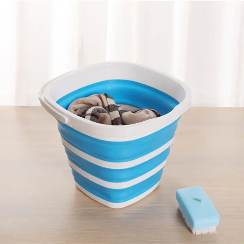 Складное Силиконовое ведро для мытья автомобиля складное рыбалки на открытом