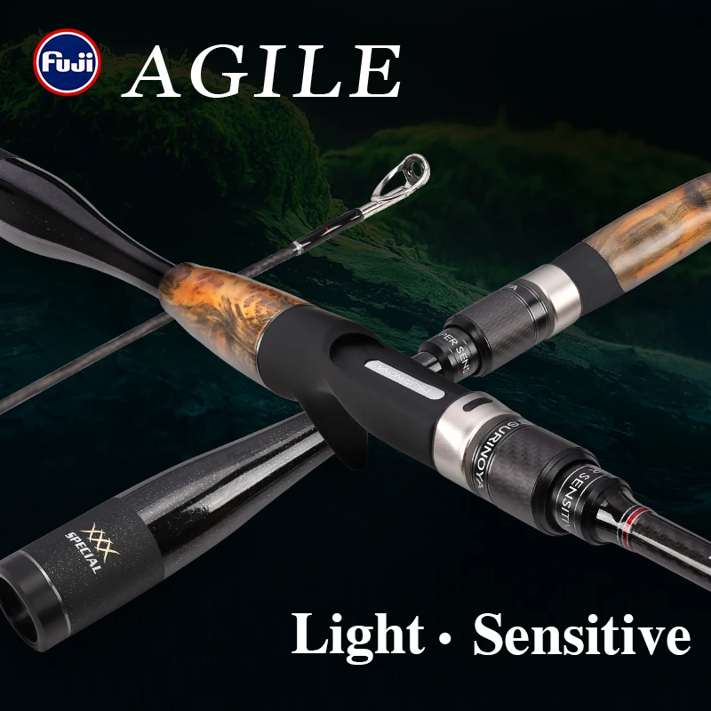 TSURINOYA для рыбалки стержень AGILE 1 96 m 2 01 L ML ультра светильник Вес FUJI аксессуары