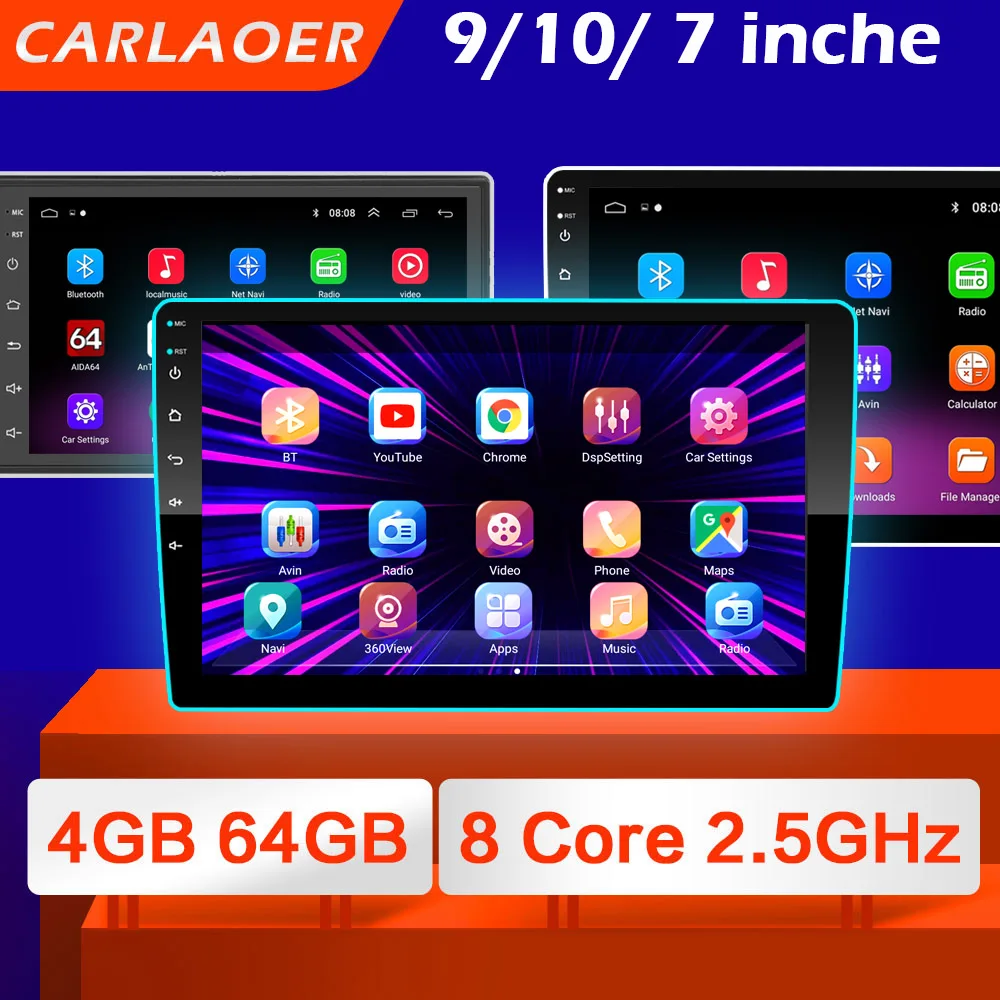 2 din Автомобильный Android Радио мультимедийный плеер 9 дюймов 2G RAM для Toyota Volkswagen Hyundai
