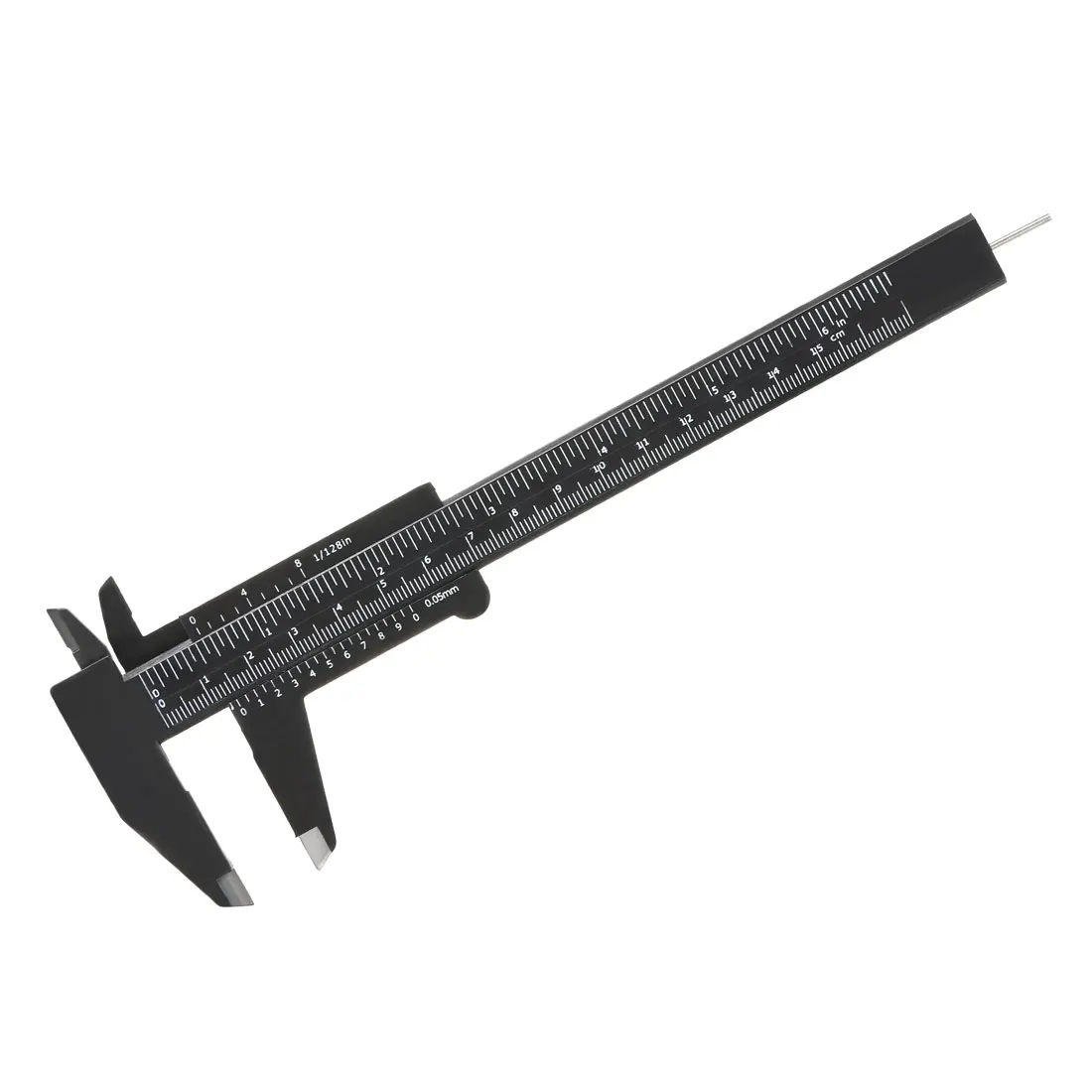 

uxcell Vernier Caliper 150mm 6 Inch Metric Mini Double Scale Plastic Ruler Measuring Tool Black