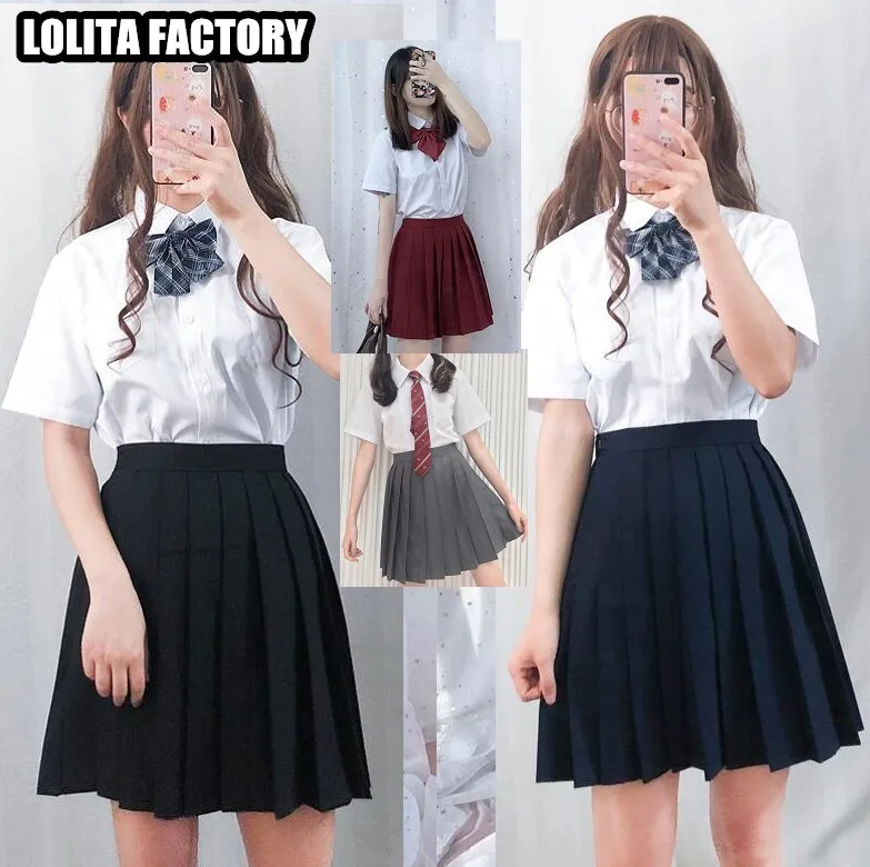 Летние комплекты юбок школьная форма костюм Jk девушка Лолита юбка школьное слово