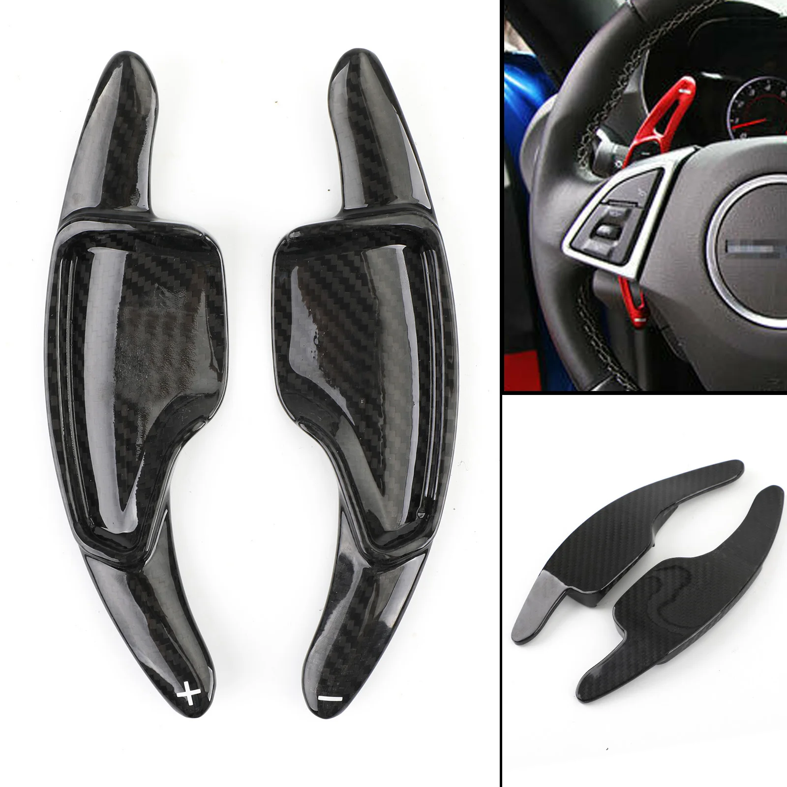 

Artudatech Carbon Fiber Steering Wheel Shift Extension Fit for Chevrolet Camaro 2016 2017 2018 2019 2020 Accessories