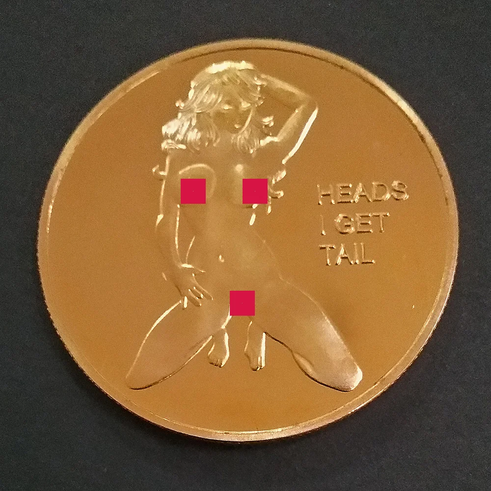 

Sexy Hips Tails Challenge Coin Sexy Girl Mature Gold Toy Gift Gold Plated Challenge Coin ,Gold Coin Lucky lady Craft Gift #8