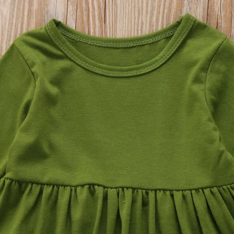 Emmababy/Новинка 2019 года Платье с оборками для маленьких девочек Длинные штаны
