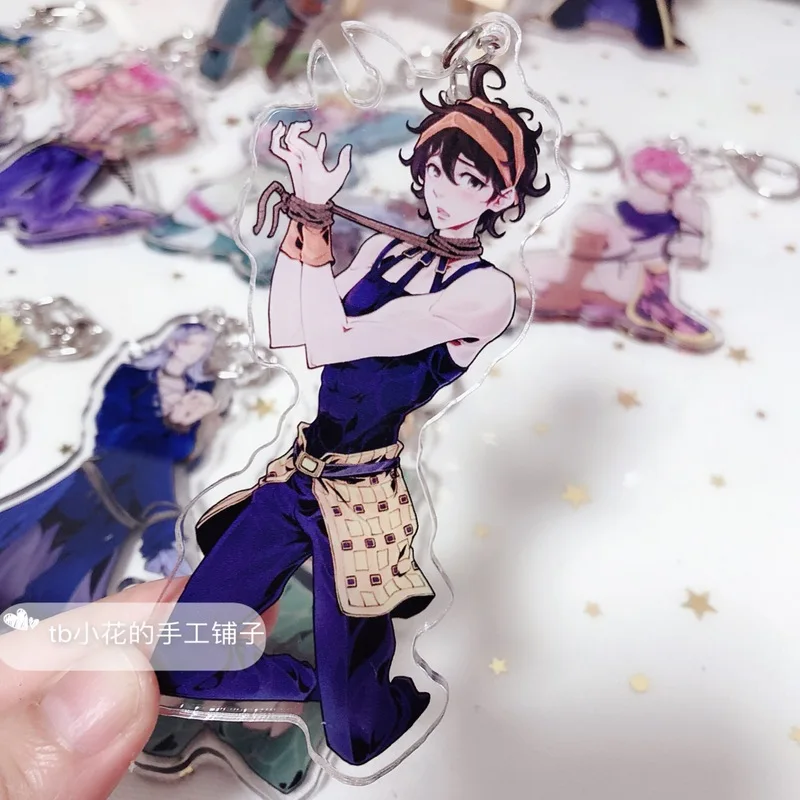 18 JOJO невероятное приключение Золотой ветер Narancia Ghirga Giorno Giovanna Сьерра-Леоне фигурка Косплей акриловый брелок Подвеска для ключей - Цвет: 18