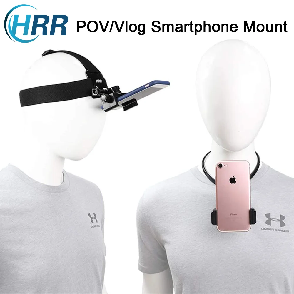 

POV/Vlog Smartphone Head Strap Mount Selfie Neck Holder Mount Kit,for iPhone Samsung Phone GoPro Hero 9 DJI Osmo Action Camera