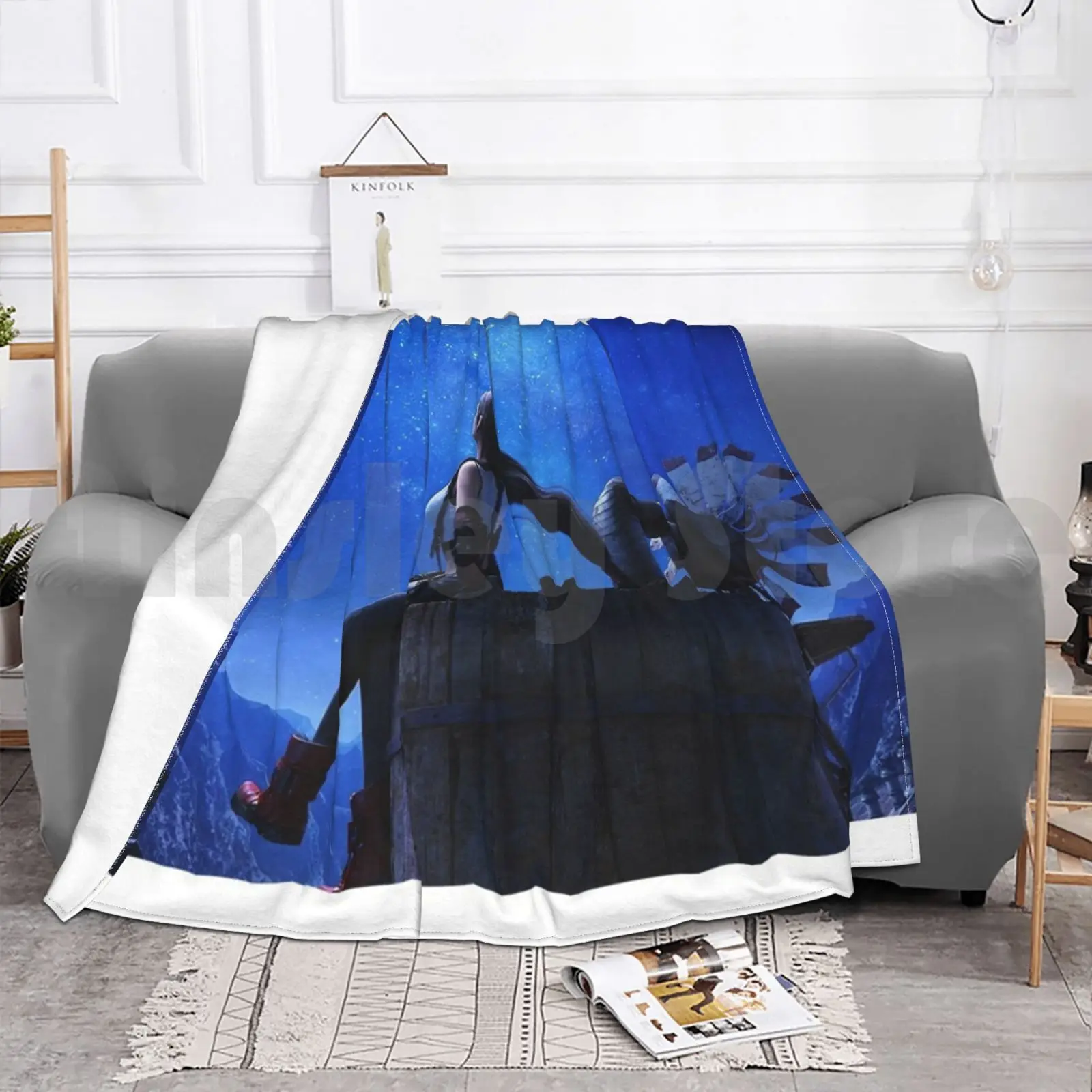 Фоновое одеяло Ffvii Tifa супермягкая теплая искусственная тонкая Ff7 финальная