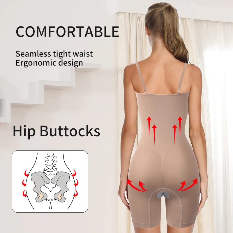Женский корсет для коррекции фигуры бесшовный утягивающий подтяжки ягодиц|Боди|