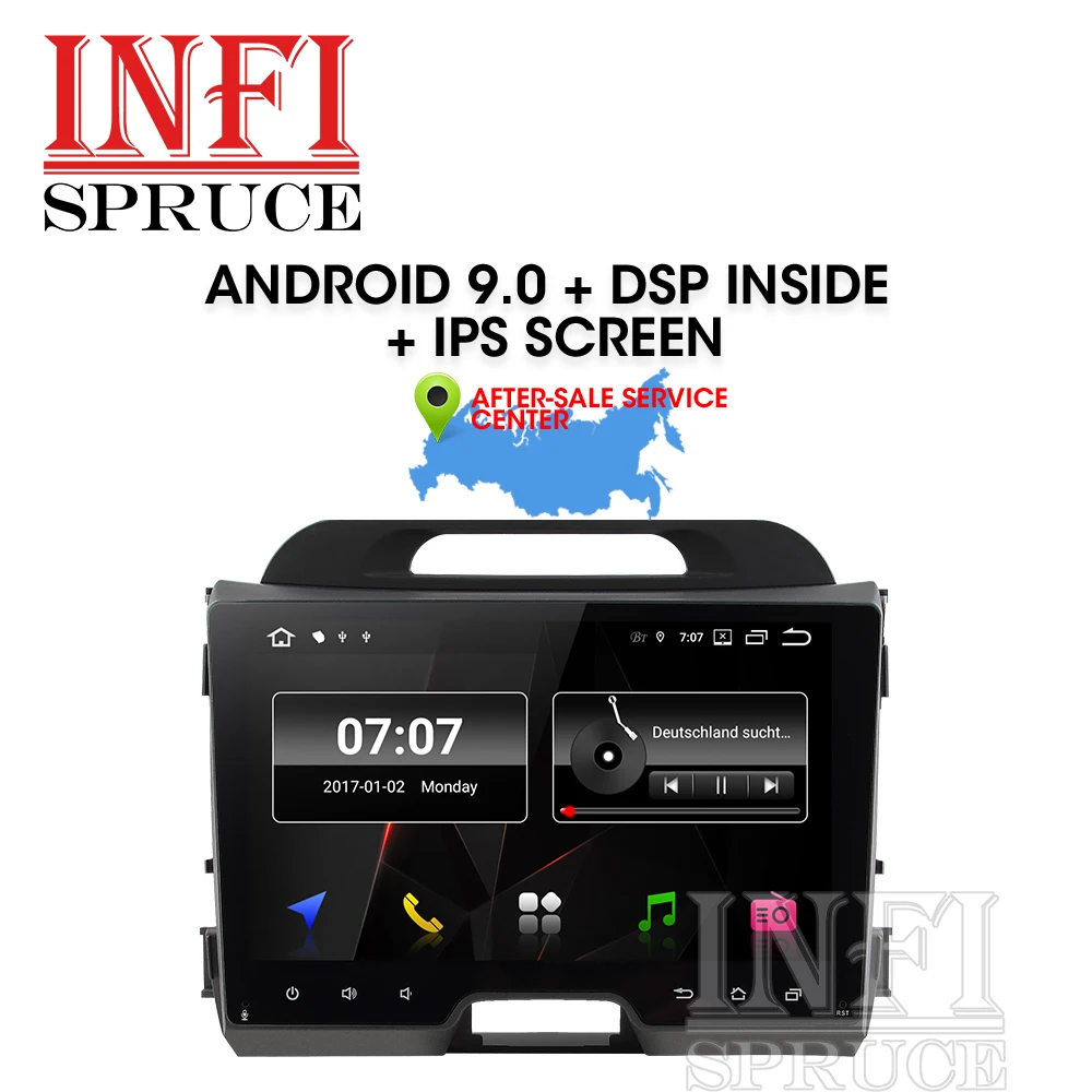 Автомобильный dvd плеер Android 9 0 для KIA sportage 2007 2010 2011 2012 2013 2014 2015 с автомагнитолой
