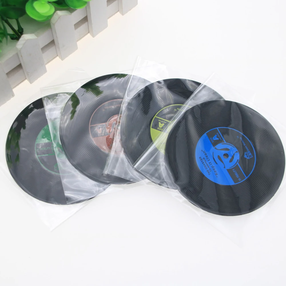 Случайный цвет Декор CD коврик ретро виниловая пластина подставки под напитки