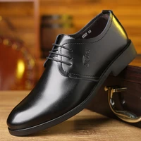 holfredterse classic business dress formal black men oxford wedding footwear leather suits breathable casual pointed shoes 8222