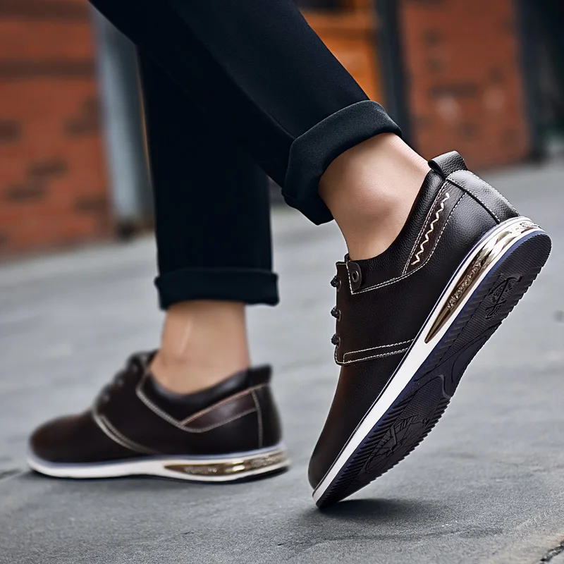 Мужские повседневные кроссовки мужская обувь из натуральной кожи для отдыха