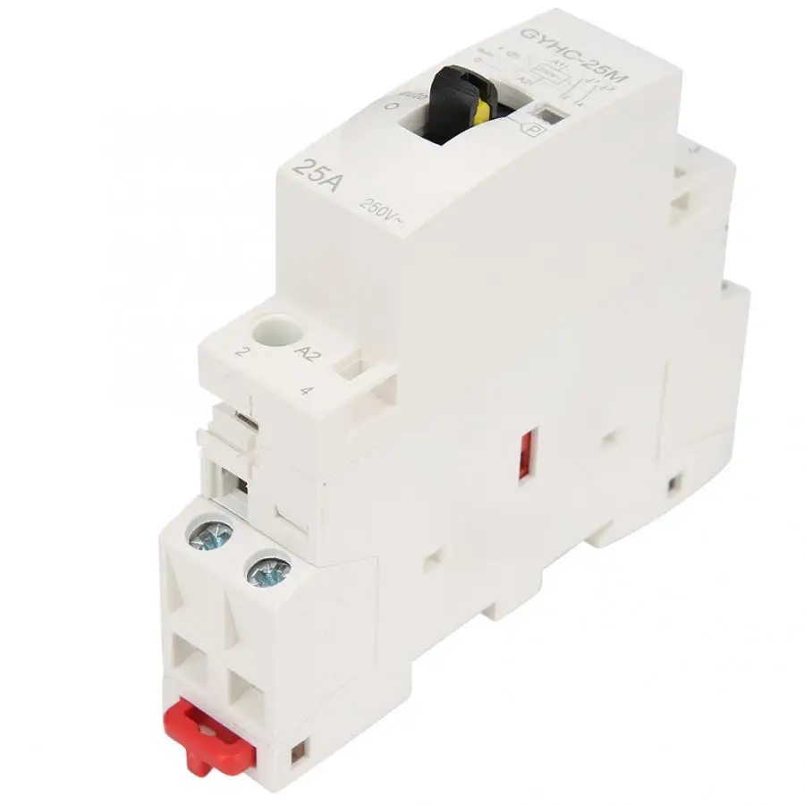 Manual Ac Contactor 2P 25A 220V 50Hz DIN Rail Household Modular AC with Control Switch Electrical Equipment | Обустройство дома