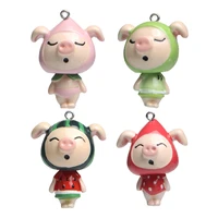 4pcs lot jenny pig series 4 fruit pie diy cartoon accessories key chain keychain doll