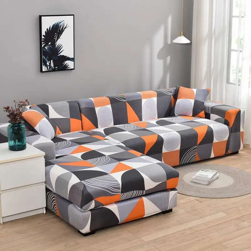 

Plaid Elastic Sofa Cover European Style Fully Wrapped Sofa Slipcover For Living Room Corner Sofa Cover Home Decor 1/2/3/4 Seat