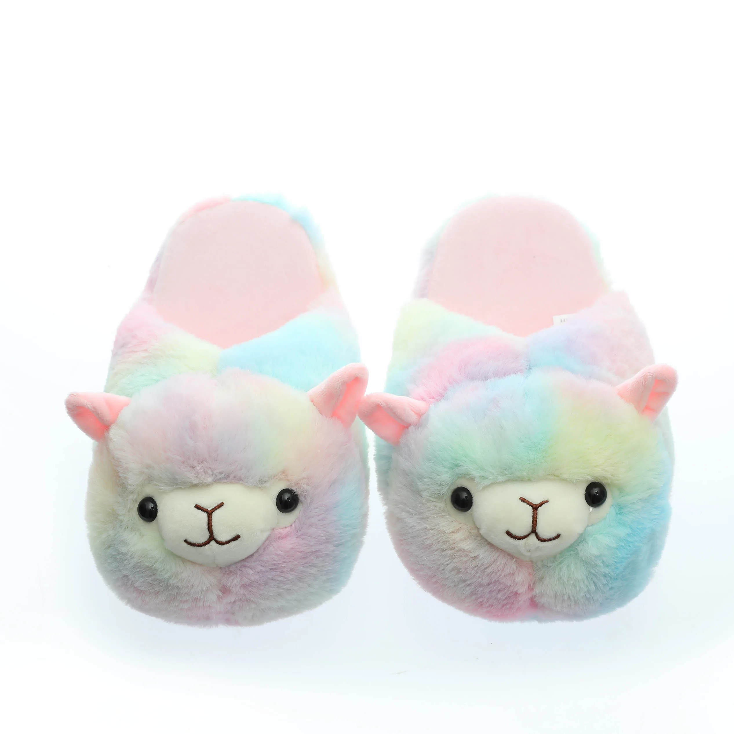 

Millffy alpaca Indoor Slippers colour animal slipperwarm winter lovers home slippers floor lovers shoes Flat Furry Plush Slipper