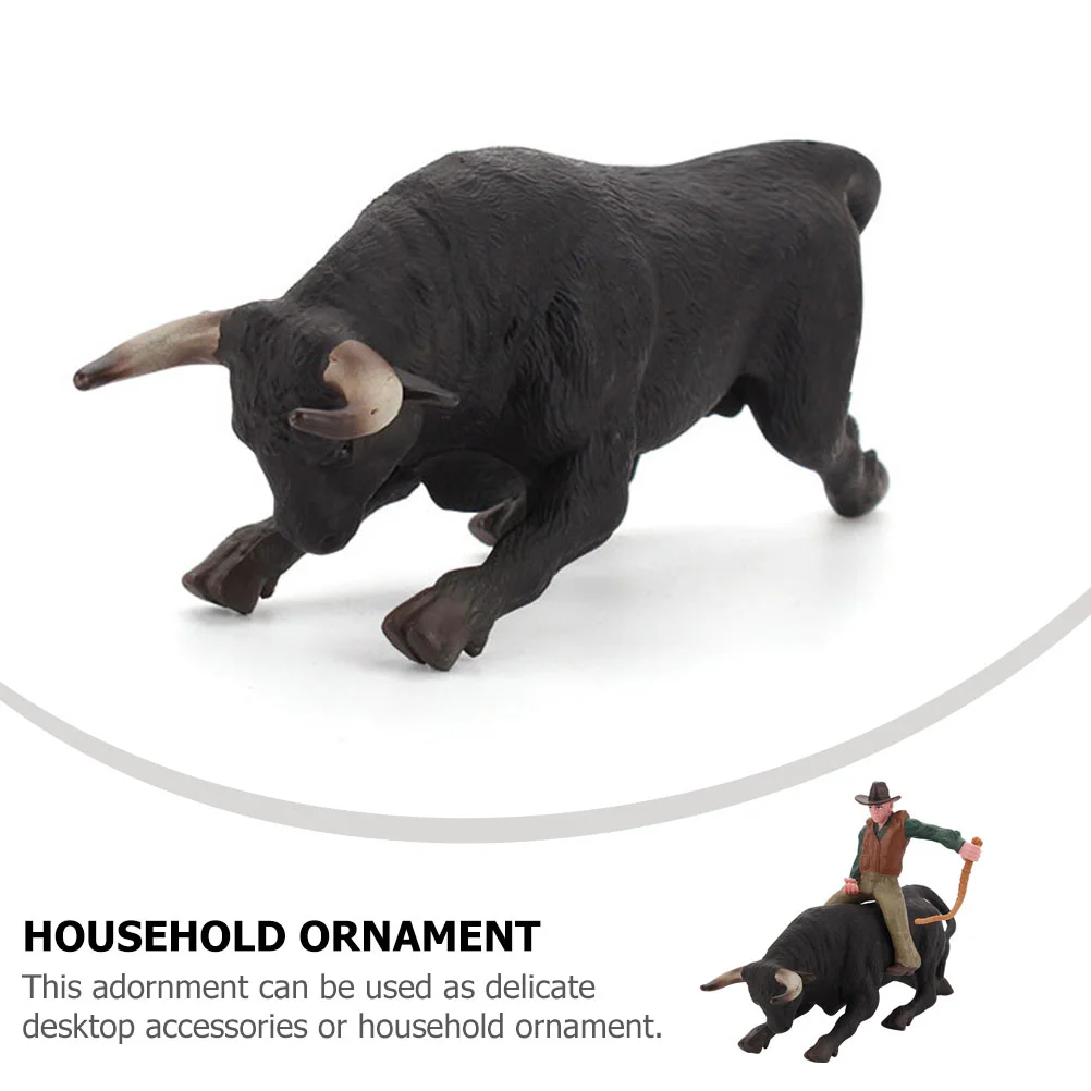 

1 Set Simulation Western Cowboy Bull Model Adornment Children Static Matador