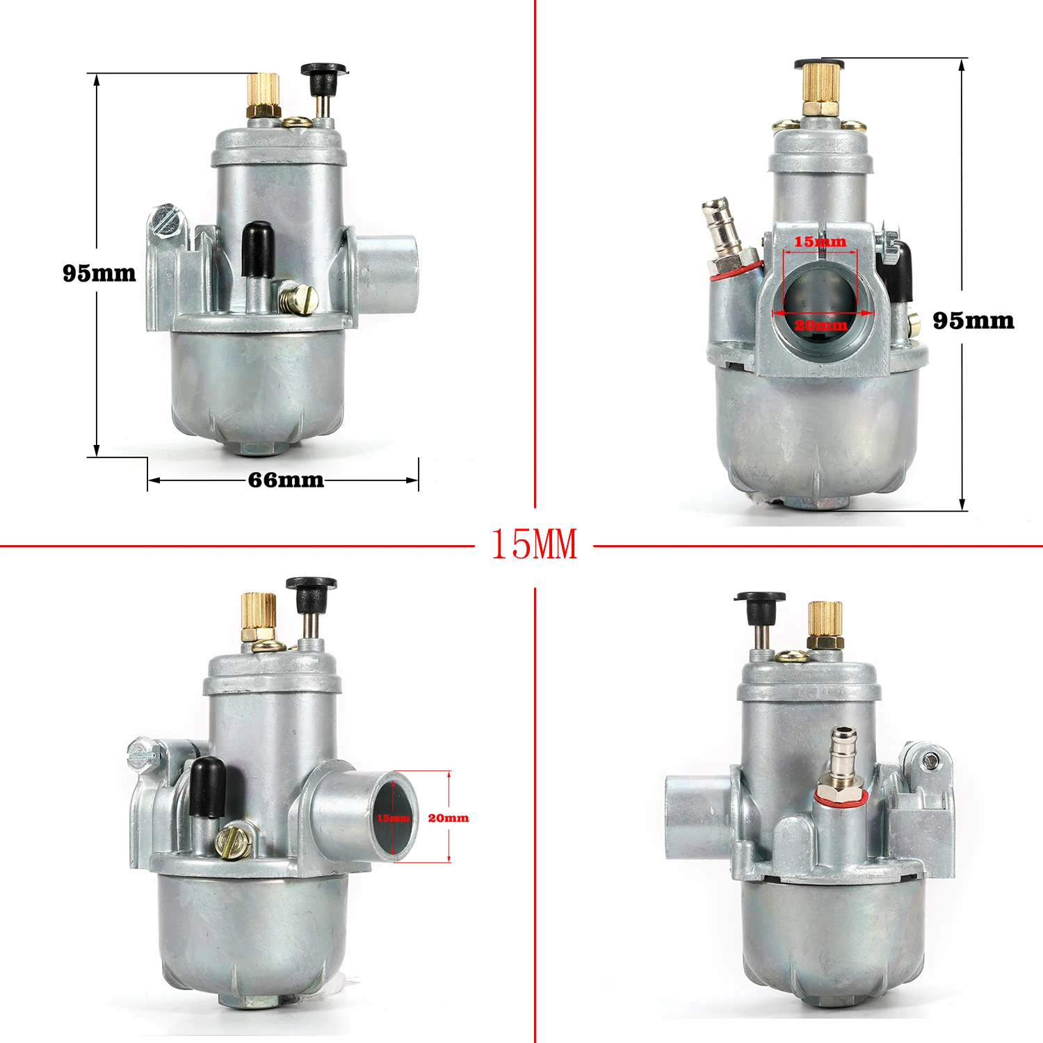 Мотоцикл 12 мм 15 17 пух PHBG Carburador Dellorto гоночный карбюратор 2-х тактный Yamaha м зума ATV