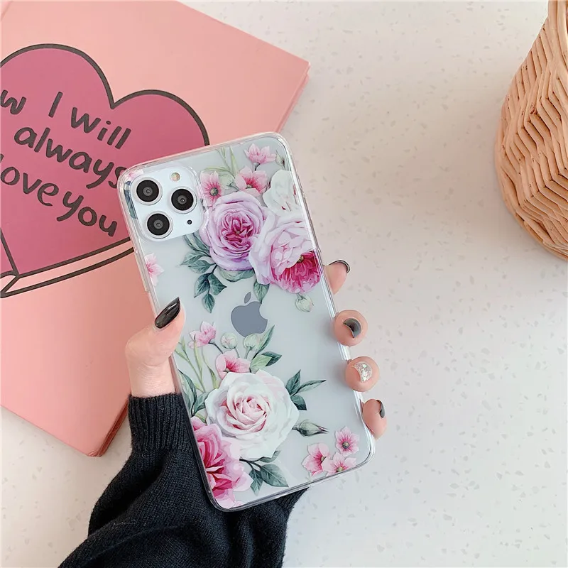 Чехол в стиле ретро с цветочным рисунком для iphone 11 Pro Max 7 8 Plus X XR XS задняя крышка