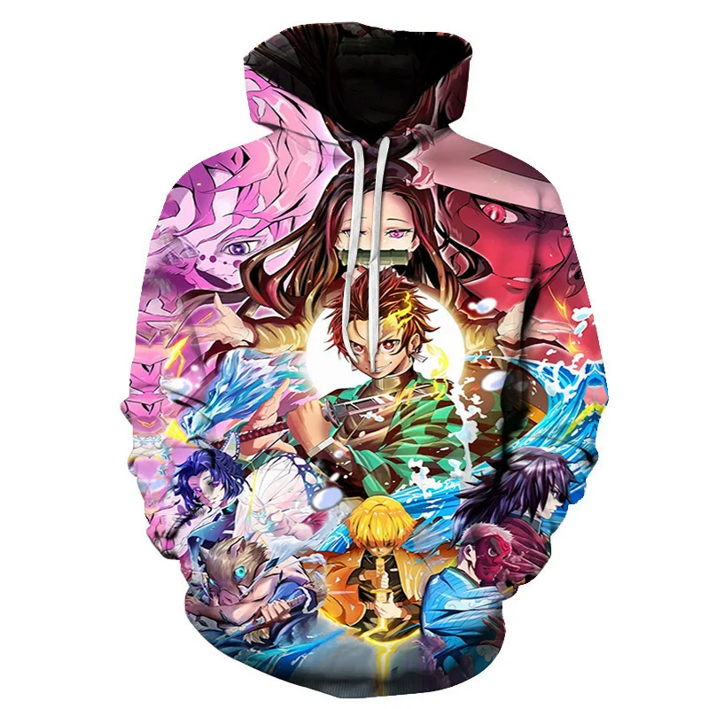 

Japan Anime Demon Slayer Kimetsu No Yaiba Hoodies 3D Printed Men Women Fashion Sweatshirt Streetwear Pullover Boys Tops Clothing