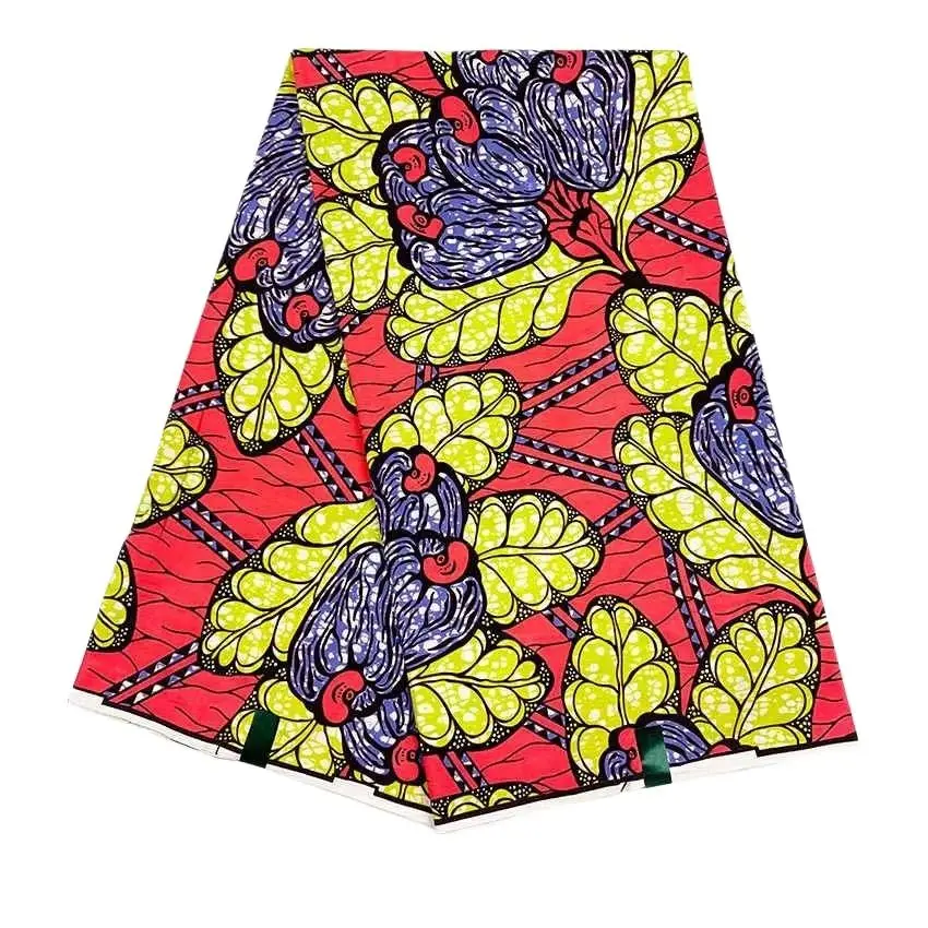 

Ankara Fabric African Real 100% cotton Wax Print 6 Yards Veritable soft Wax African Batik Fabric For Wedding Dress