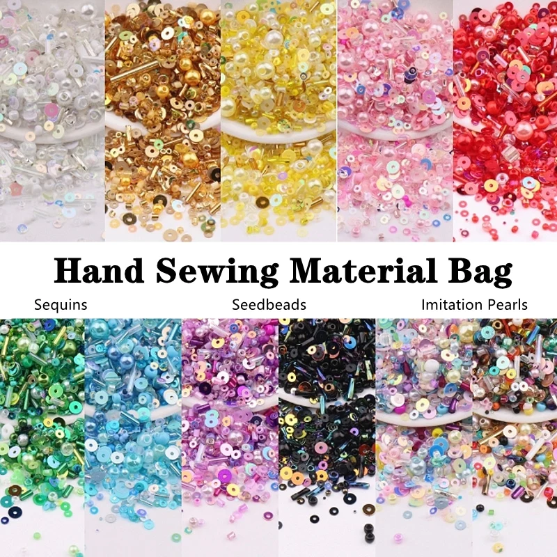 Новый стиль смешанные блестки стеклянные бусины в форме семян жемчуг цвета и