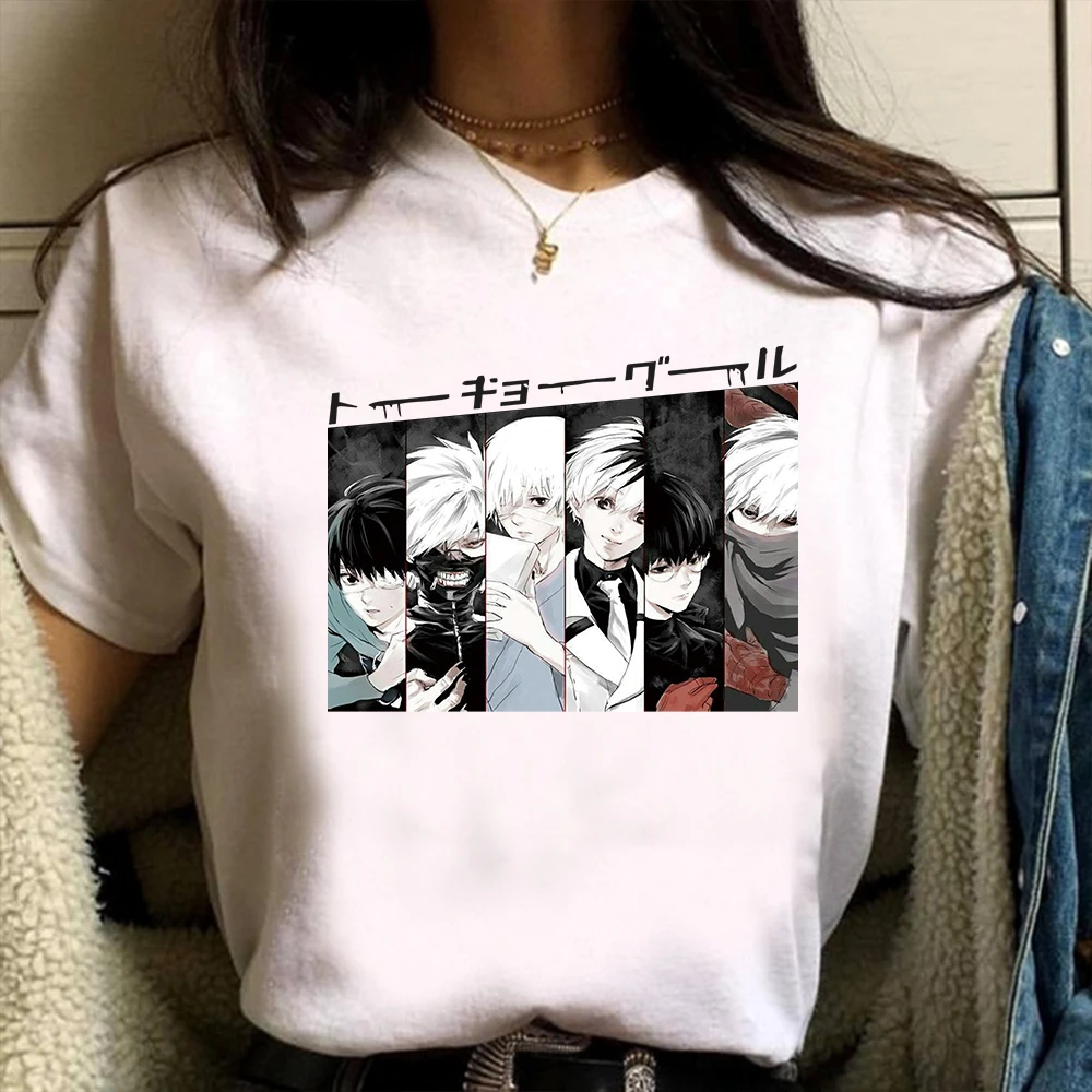 

Classic Japanese Anime Tokyo Ghoul T Shirt Cartoon Print Streetwear Men Women Fashion Causal Short Sleeve Harajuku Tops