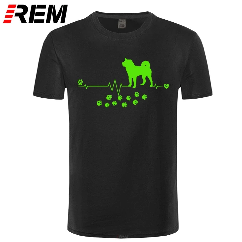 Футболка REM Shiba Inu Dog с изображением сердцебиения подарок для собак и пород мужчин