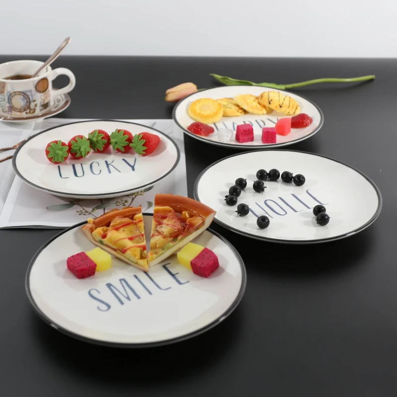 Меламиновые пластины поднос для завтрака фарфоровая тарелка Бытовая круглая под