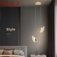 oulala nordic creative swan pendant light chandelier hanging lamp modern fixture for living room dining room