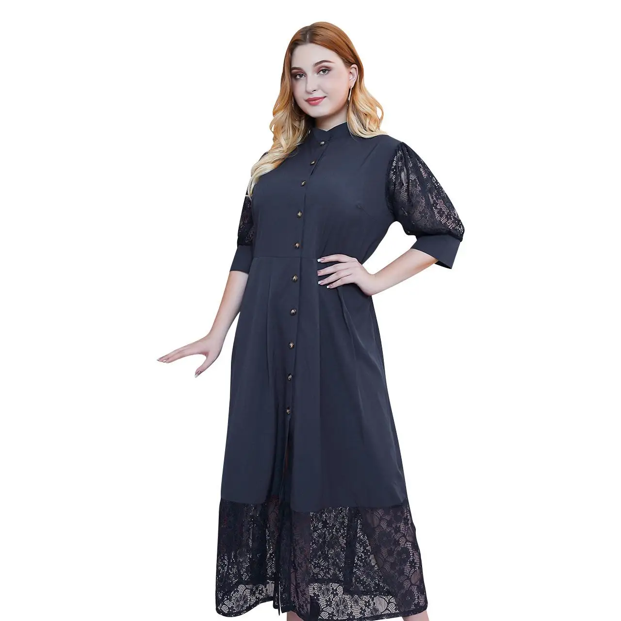 4xl кружевное лоскутное Макси платье большого размера женское винтажное