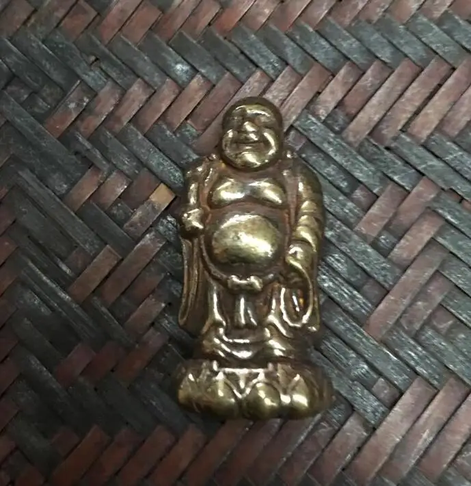 Коллекция китайская латунь резная Amitabha маленькая статуя монаха Будды изысканные