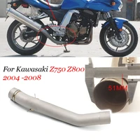 for kawasaki z750 z800 2004 2008 modified elbow scooter motorcycle exhaust middle mid tube connect link pipe escape moto muffler