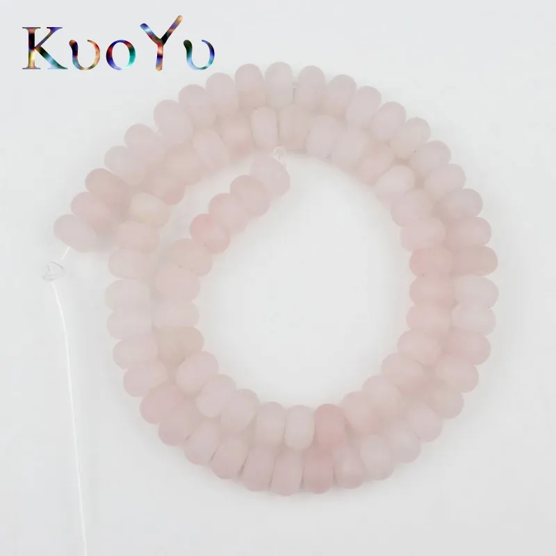Pink Crystal 5x8 мм натуральные матовые Форст Агаты Jades Jaspers Amazon круглые бусины Свободные перчатки для мотоцикла для самостоятельного изготовления ювелирных изделий Браслеты - Цвет: Pink Crystal